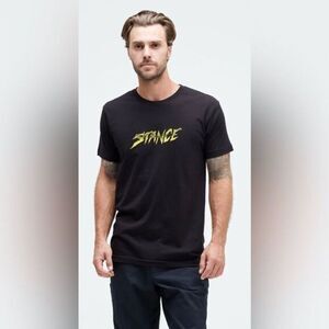 NWOT STANCE Unisex Black Short Sleeve Graphic Logo Crew Neck Tee Shirt - Size M